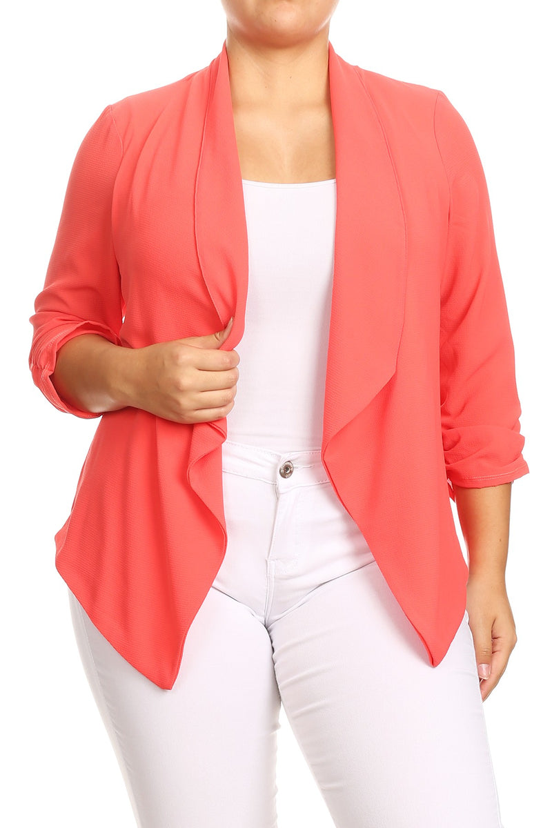 Styled To Perfection Blazer Neon Coral HeyEyeCandyBoutique